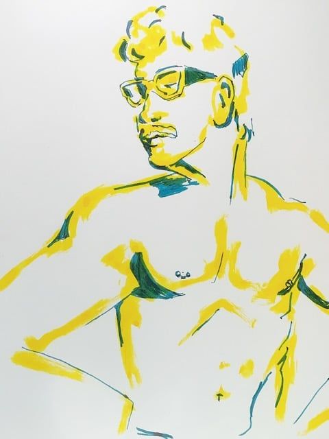 Connor wears glasses