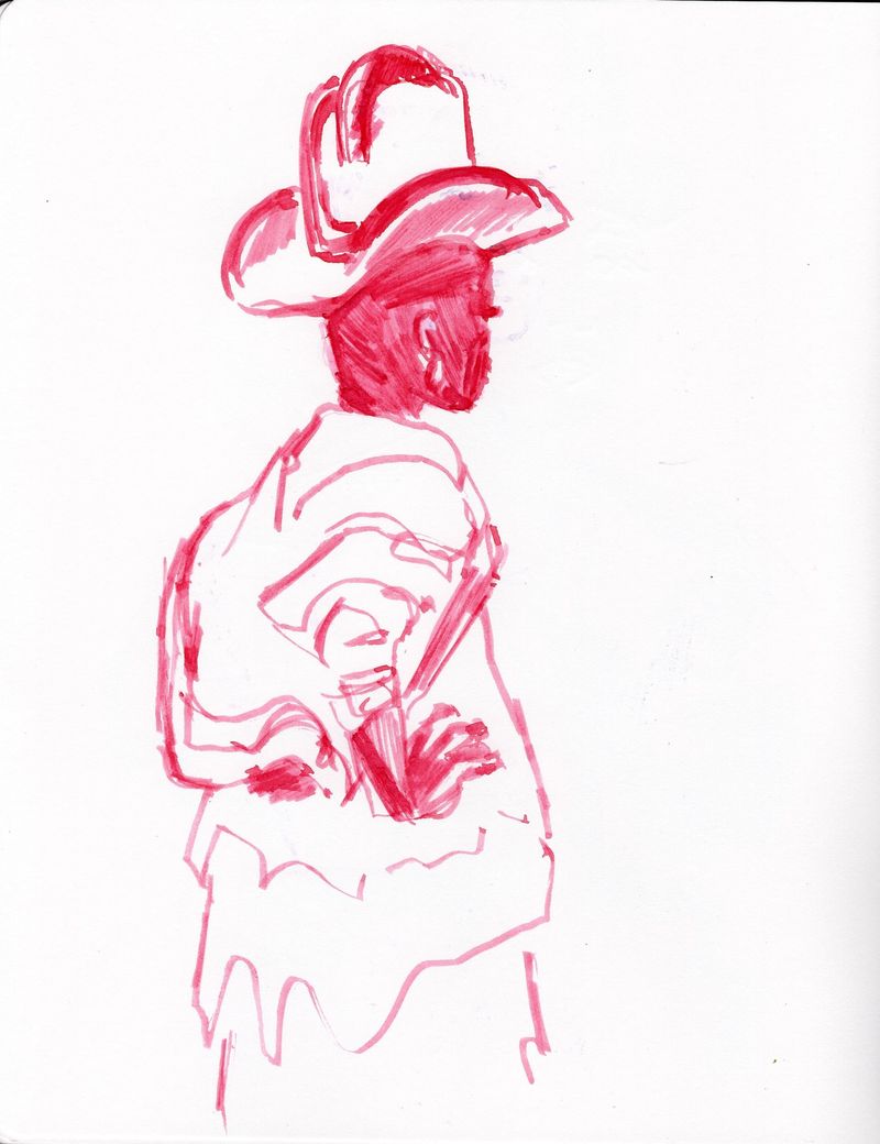 Model in a hat
