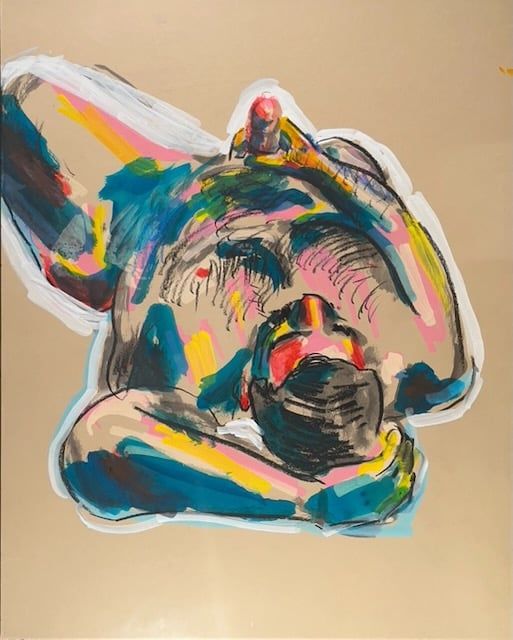 The Gay Gaston Lying down