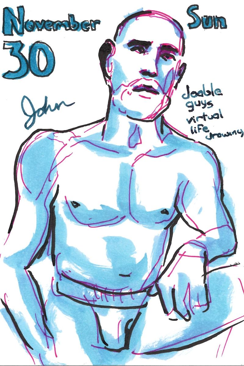 My sketchbook drawing of John