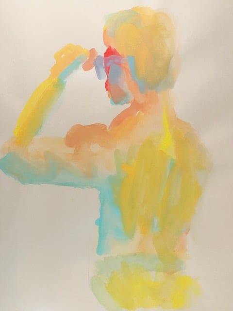 Hazy watercolor drawing of connor