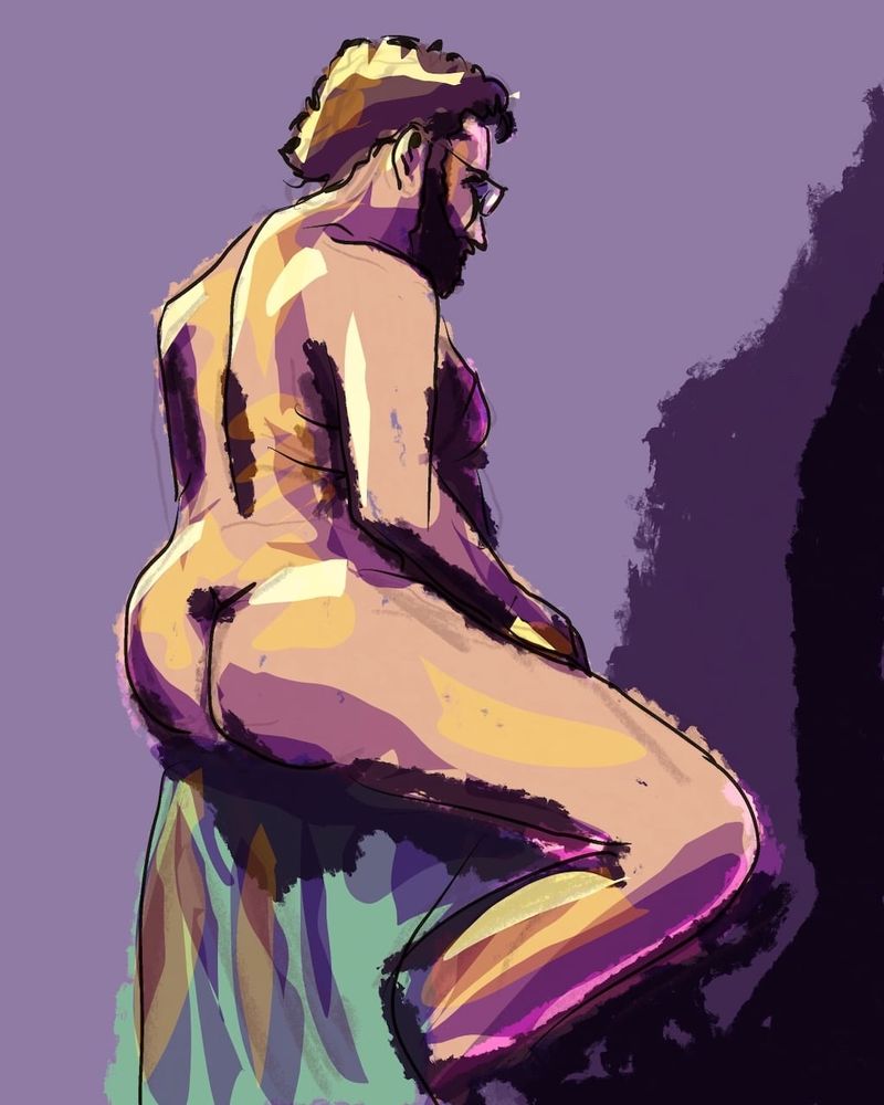 Jake on a stool