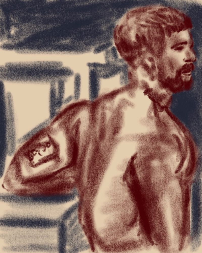 Tatooed Elbow Pose