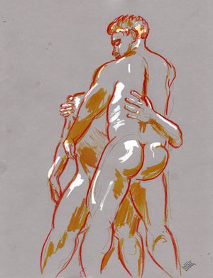 Colin and Chris Embrace- 20 minute pose