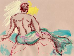 Victor in a 20 minute pose with a tail