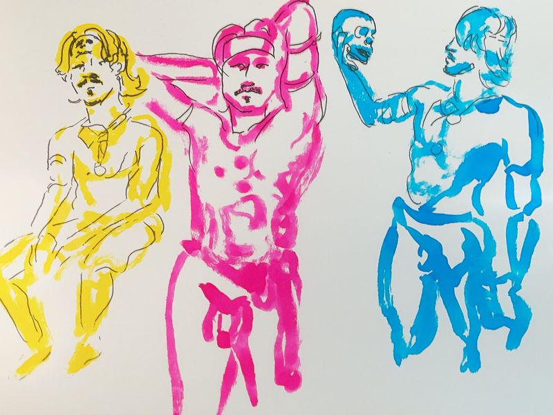 5-minute warmup gesture drawing of Coyote Caliente.