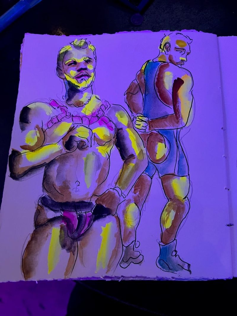 Watercolor glowing