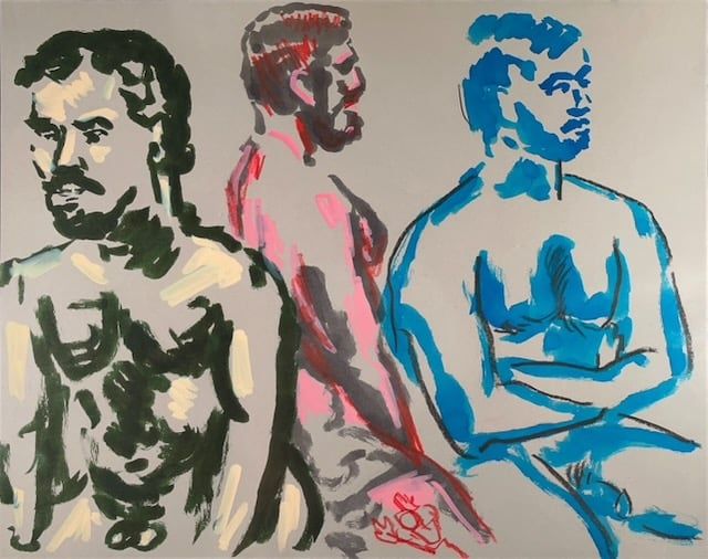 5 minute warmup drawings- watercolor markers and inktense